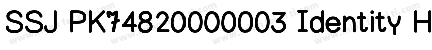 SSJ PK74820000003 Identity H字体转换